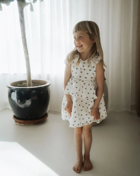 Robe À Volants Jardin de Cœurs Bio