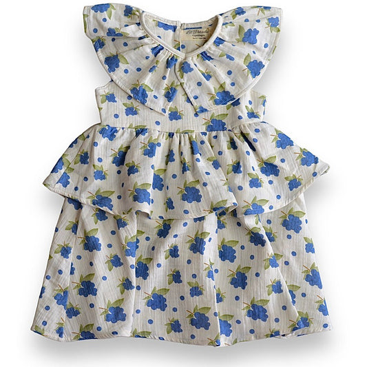 Robe À Volants Bio Petite Myrtille
