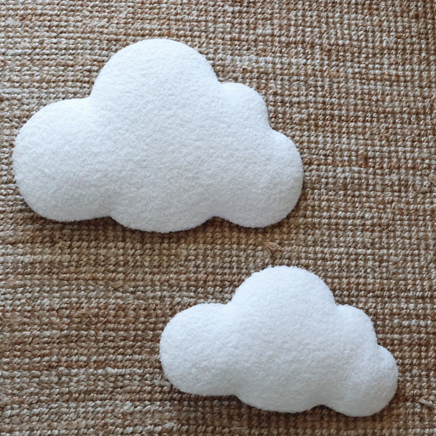 Nuage bouclé décoration bébé détail texture