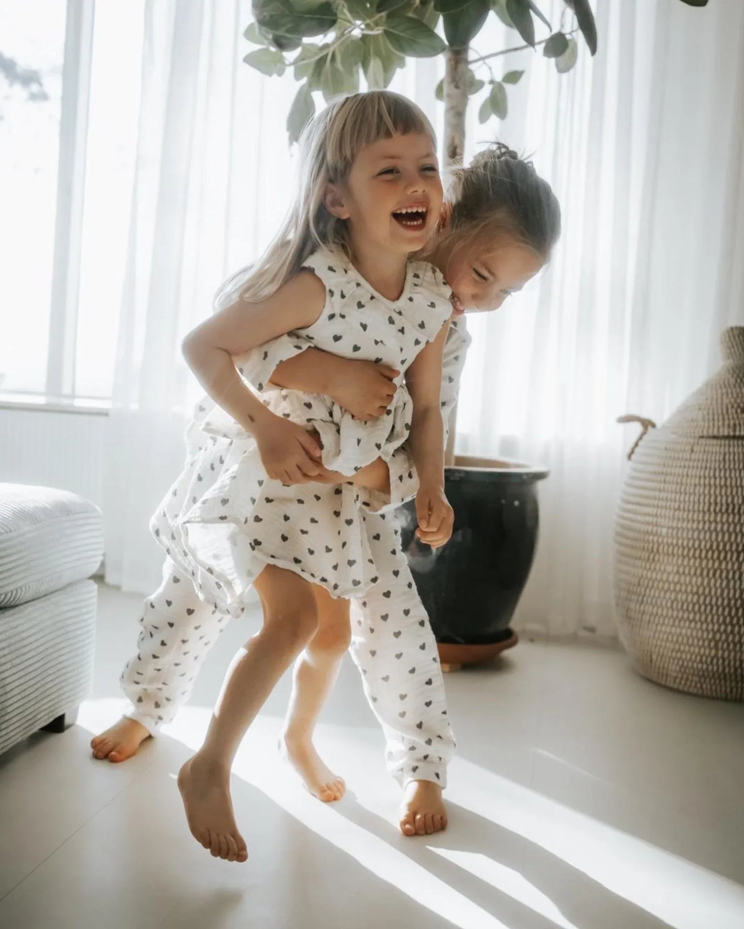 Robe À Volants Jardin de Cœurs Bio