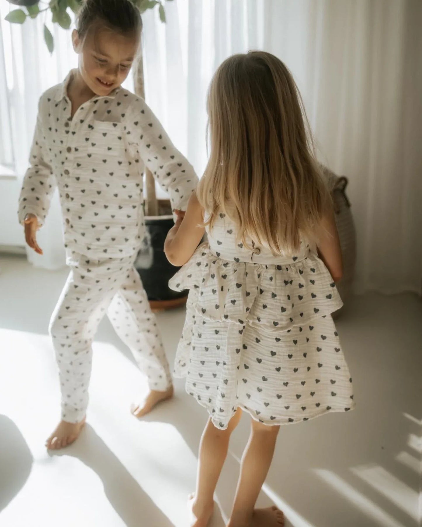 Robe À Volants Jardin de Cœurs Bio