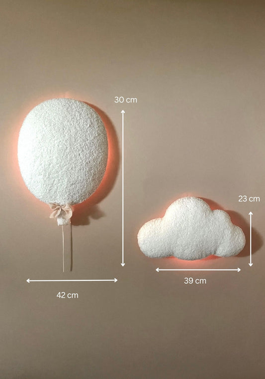 Composition Ballon Blanc et Petit Nuage